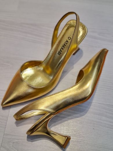020 Zara Ince Topuk Günlük Rahat Kadın Ayakkabı  Altın resmi