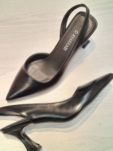 020 Zara Ince Topuk Günlük Rahat Kadın Ayakkabı  SİYAH PARLAK resmi