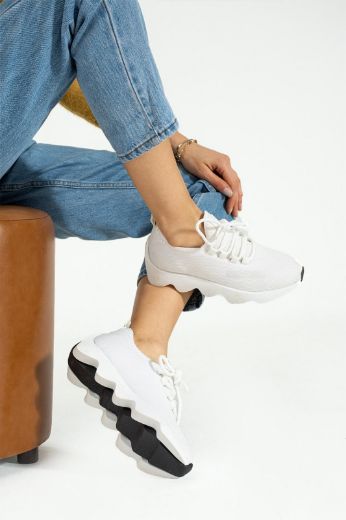 442 Kadın Sneaker Kadın Spor Ayakkabı Günlükrahat   Beyaz resmi
