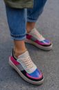 13 Yan Şerit Detay Günlük Kadın Spor Ayakkabı  PEMBE SAX