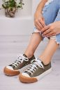 137 Convers Model Spor Günlük Kadın Sneakers Ayakk  HAKİ