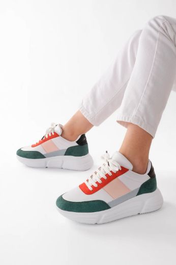 239 Sneaker 5 Cm Kalın Taban Kadın Spor Ayakkabı   MİX COLOR resmi