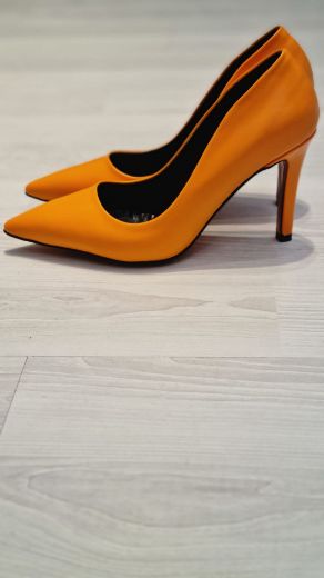 435 Kadın Stiletto 8 Cm Ince Topuk Rahat Kalıp   Orange resmi