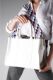 C102 Tote Bag Çanta  Günlük Çanta Kadın Şık Çanta   BEYAZ DERİ resmi