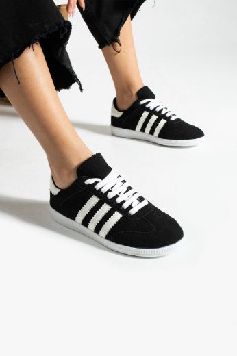 273 Adidas Modeli Günlük Kadın Sneaker Ayakkabı  SİYAH resmi