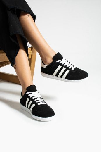 273 Adidas Modeli Günlük Kadın Sneaker Ayakkabı  SİYAH resmi