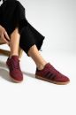 273 Adidas Modeli Günlük Kadın Sneaker Ayakkabı  Bordo
